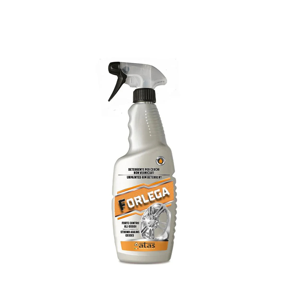 Detergente per cerchi auto non verniciati Forlega in spray, forte contro ossido.